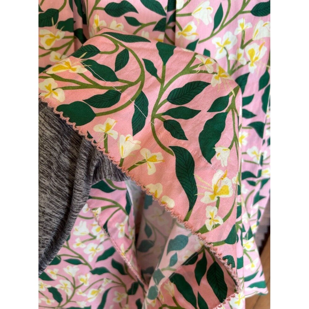 AGUA BY AGUA BENDITA Hortensia Midi Floral Dress Gardenias Rosa 9648 Size: M - Picture 9 of 9